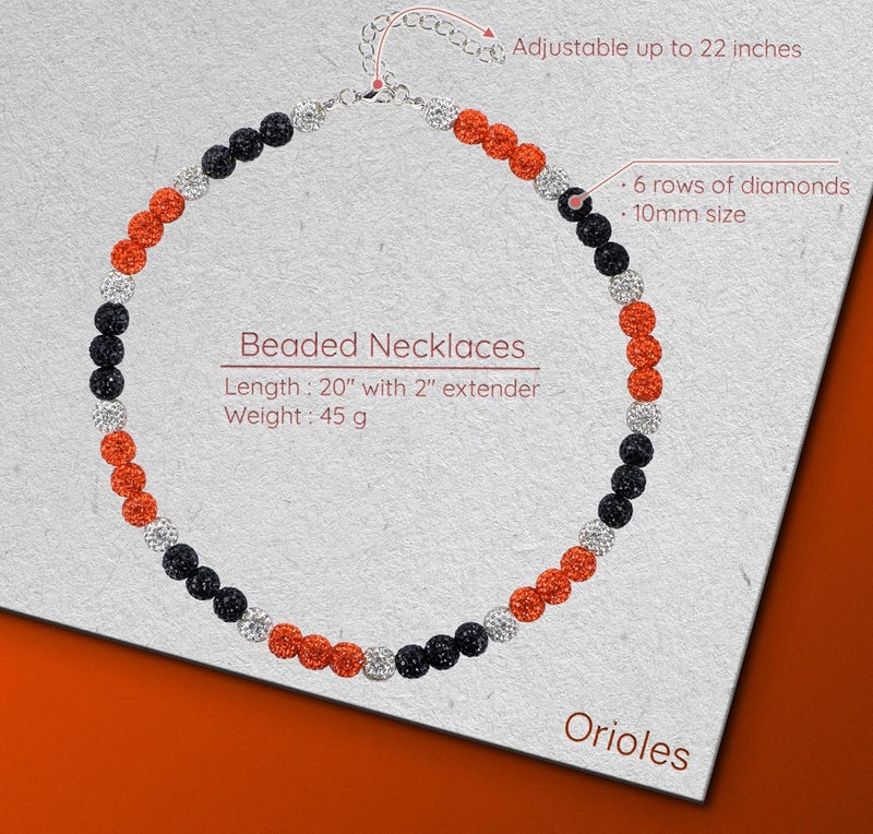 SUPBOMM Baseball Ice Necklace, Bling Beaded Necklaces, Drip Chain, League Team Colors Gifts for Men - Image 2